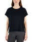 Фото #1 товара Women's Birdseye-Mesh Dolman-Sleeve Top, Created for Macy's