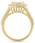 ფოტო #2 პროდუქტის Diamond Cluster Engagement Ring (2 ct. t.w.) in 14k White or Yellow Gold