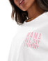 Mamalicious Maternity t-shirt with 'Mama All Day Everyday' embroidery in white