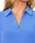 Women's Sleeveless Polo-Collar Solid-Knit Top