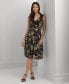 Women's Belted Floral A-Line Dress