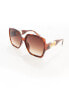 Фото #2 товара River Island oversized square sunglasses in tortoiseshell