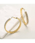 ფოტო #3 პროდუქტის Pave Hoop Earring