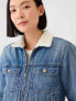 Фото #2 товара Sherpa-Lined Denim Jacket