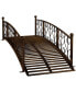 Arched Steel Garden Bridge with Handrails for Safety