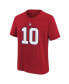 ფოტო #2 პროდუქტის Big Boys and Girls Mac Jones Red New England Patriots Player Name and Number T-shirt