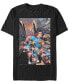 Фото #1 товара DC Men's Superman Bullets Action Poster Short Sleeve T-Shirt