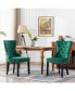 Фото #9 товара Velvet Upholstered Tufted Dining Chairs Set of 4