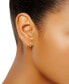 Фото #2 товара Cubic Zirconia Pear & Round Small Hoop Earrings, Created for Macy's