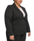 Фото #3 товара Plus Size Notched-Collar Two-Button Jacket