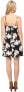 kensie 241275 Womens Botanical Florals Shift Dress Black Combo Size Large