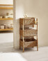 Rattan storage rack