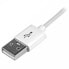 StarTech.com 1 m (3 ft.) USB to Lightning Cable - iPhone / iPad / iPod Charger Cable - High Speed Charging Lightning to USB Cable - Apple MFi Certified - White - 1 m - Lightning - USB A - Male - Male - White