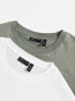 Фото #2 товара ASOS DESIGN ultimate oversized T-shirt 2 pack in white and khaki