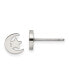 ფოტო #1 პროდუქტის Stainless Steel Polished Moon and Star Earrings