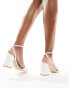 RAID Wink 2 block heeled sandals in white