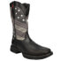 Фото #4 товара Durango Rebel Faded Flag Patriotic Square Toe Wellington Mens Black, Grey Casua