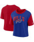 Women's Red, Royal Buffalo Bills High Hip Fashion T-shirt