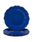 Blue Indigo Crackle Set of 4 Dinner Plate 11", Service For 4 - фото #1