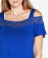 Фото #4 товара Women's Embellished Cold-Shoulder Top