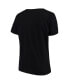 Women's 5th & Ocean by Black LAFC Plus Size Athletic Baby V-Neck T-shirt