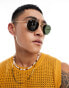 Фото #4 товара Ray-Ban hexagonal sunglasses in gold