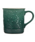 Stoneware Mug with Embossed Olive Branch, 14 oz