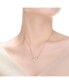 Фото #2 товара Stylish 14K Gold Plated Cubic Zirconia Initial Necklace.