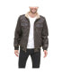 Фото #4 товара Men's Sherpa Lined Faux Leather Aviator Bomber