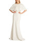 Фото #5 товара Women's Reba Embellished Cape Overlay Bridal Gown