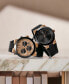 ფოტო #4 პროდუქტის Men's Swiss Chronograph Bold Black Silicone Strap Watch 44mm