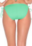 Фото #2 товара BECCA Womens Swimwear Solid Green Tie Side Hipster Bikini Bottom Size XS