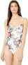 Фото #1 товара Splendid 182521 Women's Crisscross Ivory / Cream One Piece Swimsuit size Large
