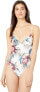 Splendid 182521 Women's Crisscross Ivory / Cream One Piece Swimsuit size Large