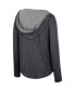 ფოტო #2 პროდუქტის Women's Black Purdue Boilermakers Distressed Heather Long Sleeve Hoodie T-shirt