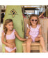 ფოტო #2 პროდუქტის Toddler, Child Girls Raspberry Stripe Tie Crop Bikini