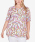 ფოტო #1 პროდუქტის Plus Size Paisley Top