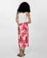 Фото #3 товара Women's Slit Detail Printed Skirt