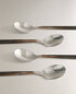 Pack of steel dessert spoons (pack of 4)