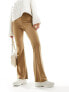 Фото #2 товара Vero Moda jersey flare trouser in beige