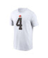 Фото #3 товара Men's Deshaun Watson White Cleveland Browns Player Name & Number T-shirt