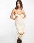 Фото #8 товара Reclaimed Vintage winter lingerie slip dress in ivory