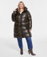 ფოტო #2 პროდუქტის Plus Size Hooded Pillow-Collar Puffer Coat