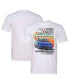 Фото #1 товара Men's White Kyle Larson Throwback Car Tri-Blend T-shirt