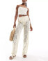 NA-KD lace trousers in white