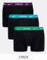 Фото #1 товара Nike Everyday Cotton Stretch trunks 3 pack in black contrast waistband