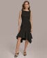 Фото #1 товара Women's Boat-Neck Sleeveless Ruffled-Hem Sheath Dress