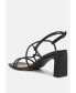 ფოტო #2 პროდუქტის Women's Andrea Knotted Straps Block Heeled Sandals