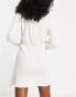 4th & Reckless Mullings crinkle tie front beach summer dress in white