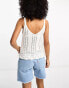 Фото #4 товара ONLY pointelle knitted vest top in white